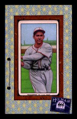 Picture, Helmar Brewing, T206-Helmar Card # 444, Enos SLAUGHTER (HOF), Batting follow through, St. Louis Cardinals